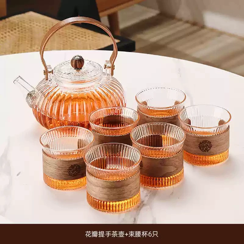 Glass flavored tea, teapot, tea cup, tea set, wholesale, increased thickness
