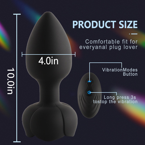 Masturbator back garden rose with light luminous silicone anal plug wireless remote control electric vibration adult products for men and women
