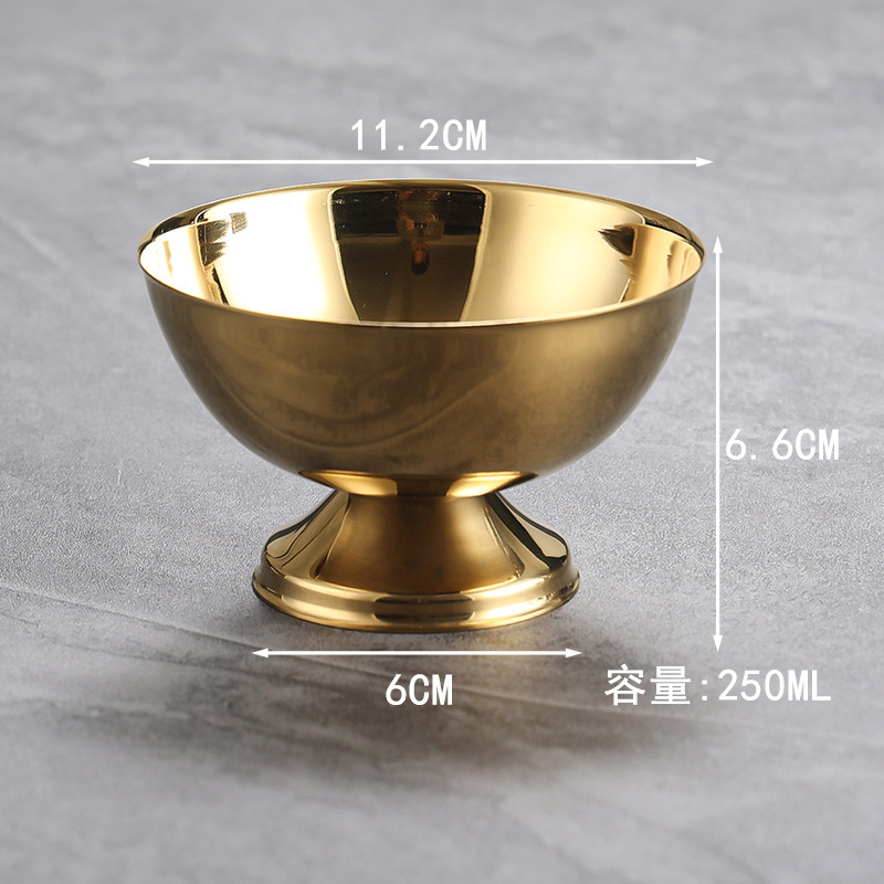 250ml 숏아이스크림컵(골드)