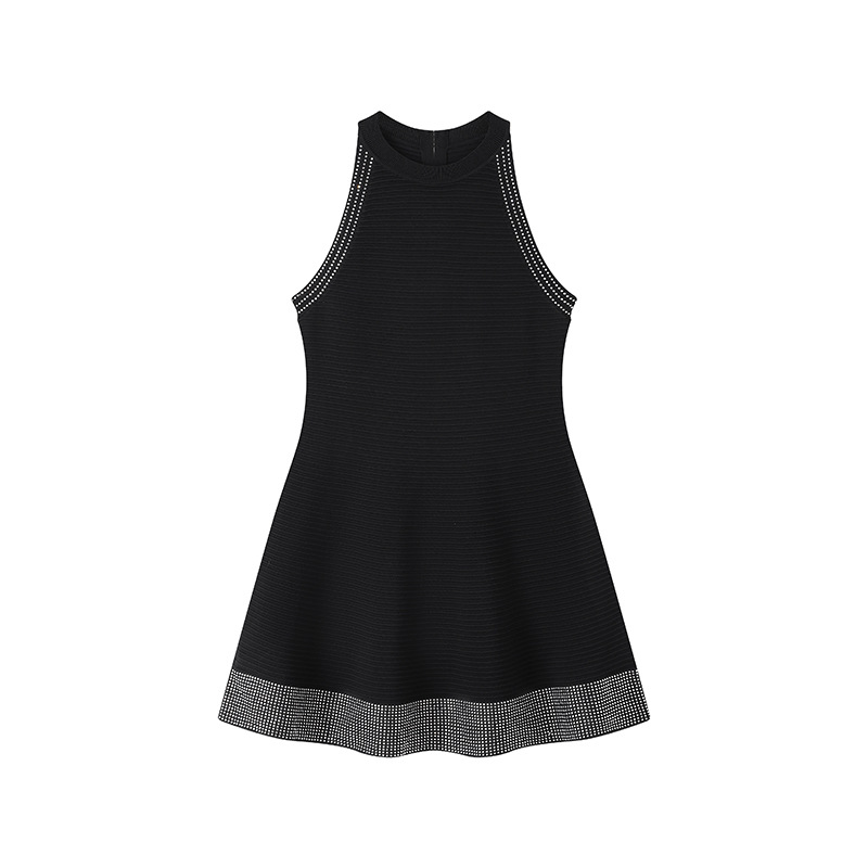 Summer elegant vest with a round collar sleevless
