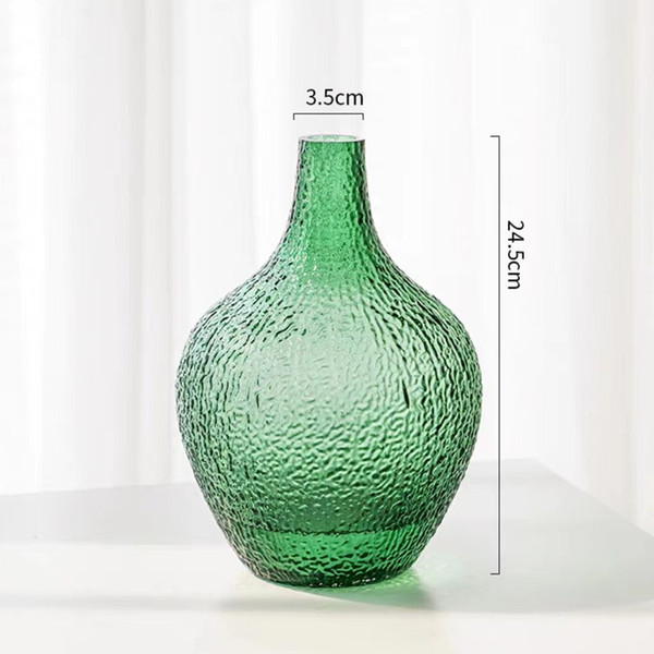 European Simple Belly Belly Glass Vase Snow Willow Silver Willow…