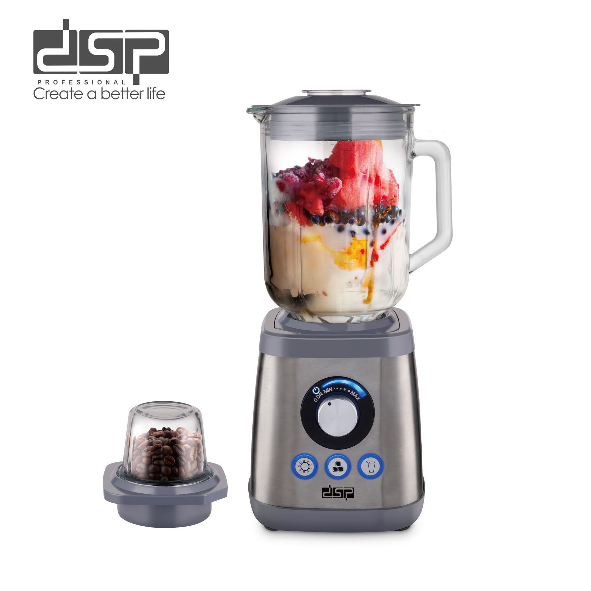 DSP/丹松 榨汁机家用水果二合一多功能果汁榨汁杯汁渣分离KJ2198