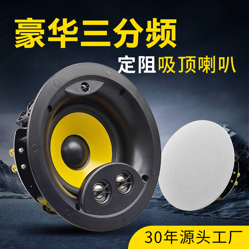 Three-Way Ceiling Speaker, Fixed Resistance Classy Luxury Ceiling Speaker, Home Theater Speaker Three-Way Ceiling Speaker, Fixed Resistance Classy Luxury Ceiling Speaker, Home Theater Speaker