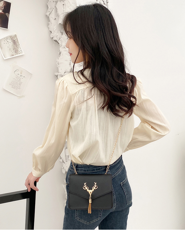 امرأة ميني جلد غير حقيقي كتلة اللون Lingge موضة مربع مشبك مغناطيسي كروس شنطة display picture 13