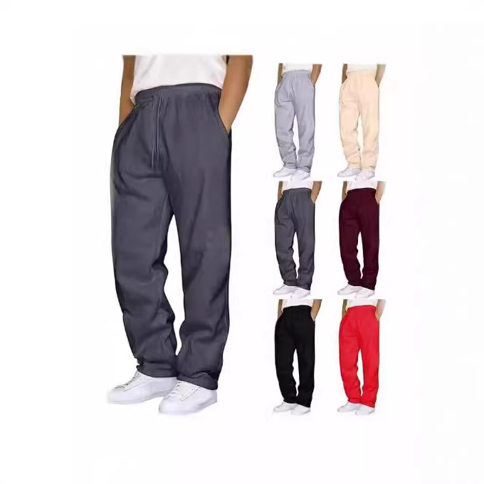 Amazon 2024 Style Casual Men's Loose Fit Cargo Pants with Pockets and Drawstring Straight Leg Casual Pants, Sports Pants, Comfortable