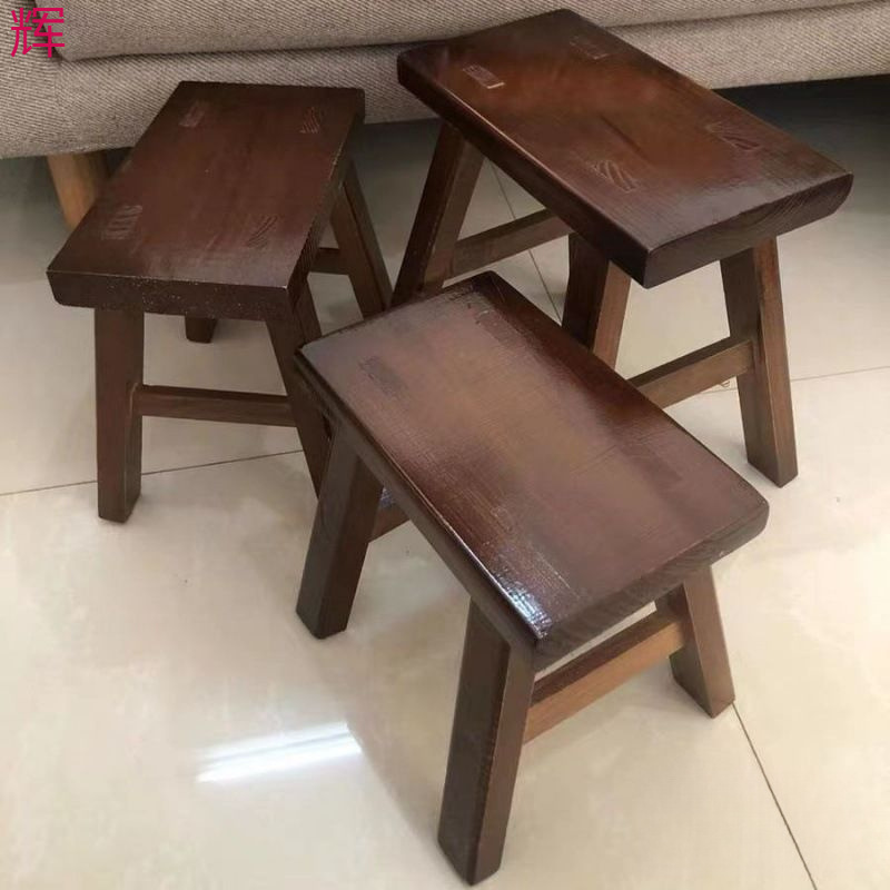Solid Wood Stool, Small Solid Wood Stool for Home Use, Small Bench, Low Stool, Durable Living Room Stool, Grandma's Bridge Dance Performance Stool