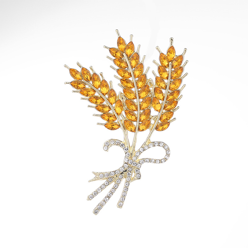 Spilla a spiga di grano per donna elegante accessorio per colletto_voghion.com