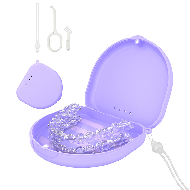 반원형 보라색(끈 + 후크 브러시)