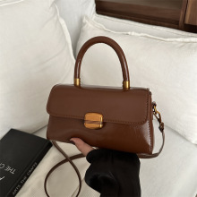 复古小众手提纯色包包女2025新款潮时尚韩国小方包多功能斜挎包