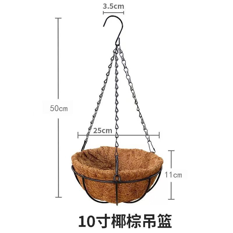 10inch 코코넛 야자 걸이 바구니