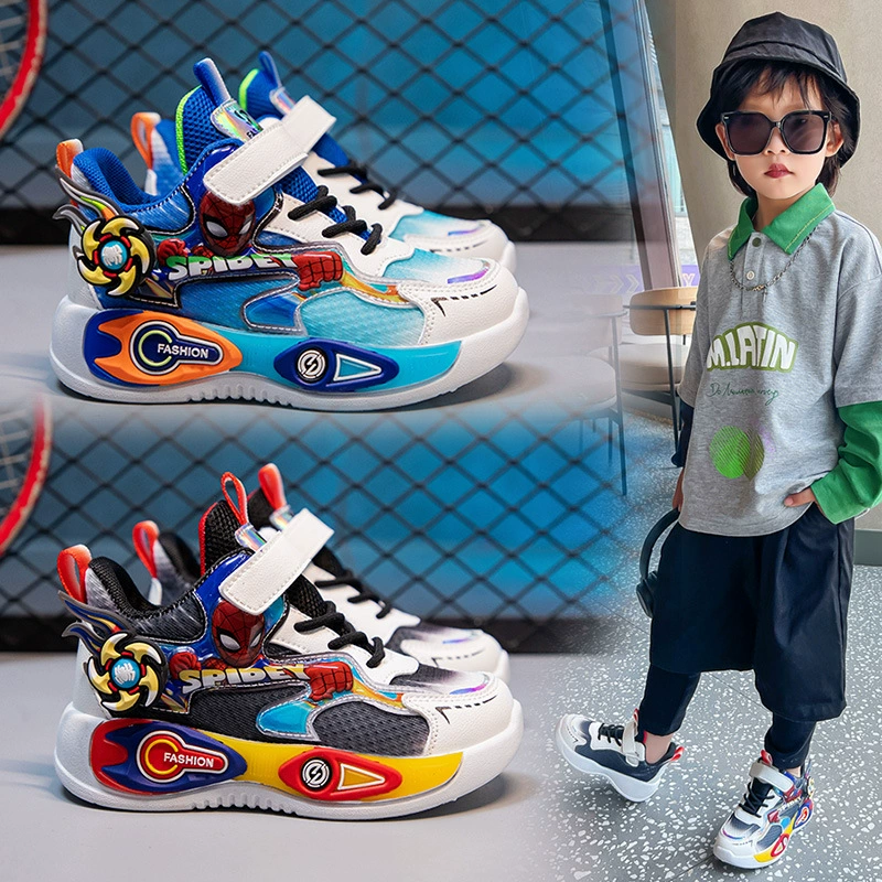 Детская спортивная обувь для мальчиков, папаша, туфли весной и осенью новые модели ins дышащая сетка обувь мультфильм мягкая подошва для мальчиков