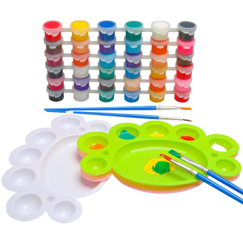 Niños 12-color conjoined acrílico tira de pigmento traje kindergarten estudiantes graffiti DIY arte yeso acuarela pintura