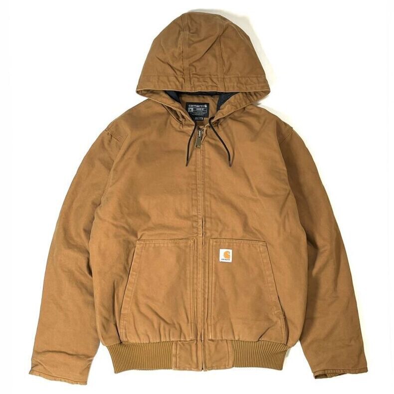 Carhartt Style Canvas American Lapel Work Jacket Classic Detroit Jacket Men's and Women's Hooded Top Trendy