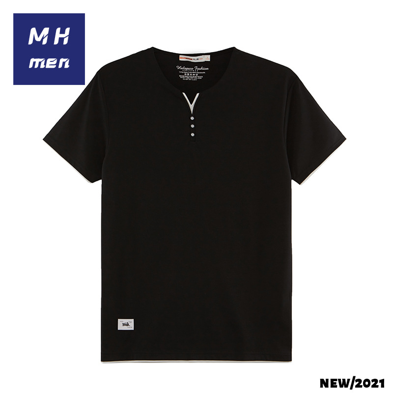 MH Men's 2021 Summer New Trend Simple V-...