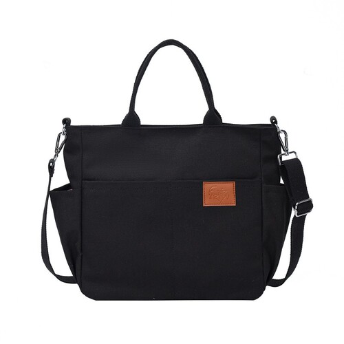 Cross-border new large capacity canvas bag, shoulder and crossbody bag for women, retro hand-held shoulder bag, fashionable and versatile tote bag