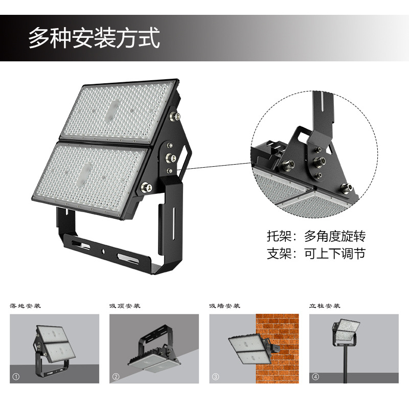 LED al aire libre estadio profesional luz cuadrado cancha de baloncesto Luz Estadio impermeable Super brillante Módulo de iluminación luz de inundación