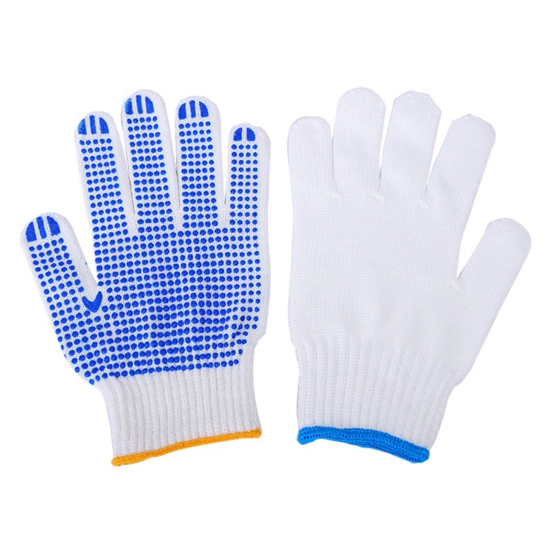 Перчатки для охраны труда оптом утолщенная износостойкая хлопчатобумажная пряжа, нейлоновая хлопковая нить для мужчин и женщин, рабочие Нескользящие, грязеотталкивающие защитные Руки