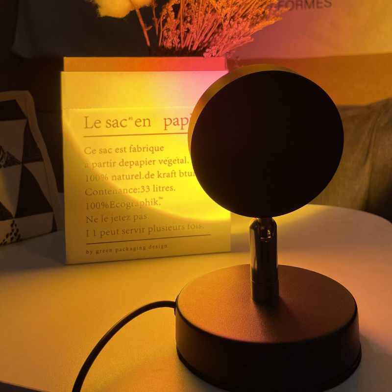 Luz de puesta de sol Red Luz de puesta de sol roja Foto Luz de puesta de sol Luz ambiental Sala de estar Dormitorio Arte Luz de mesa de puesta de sol