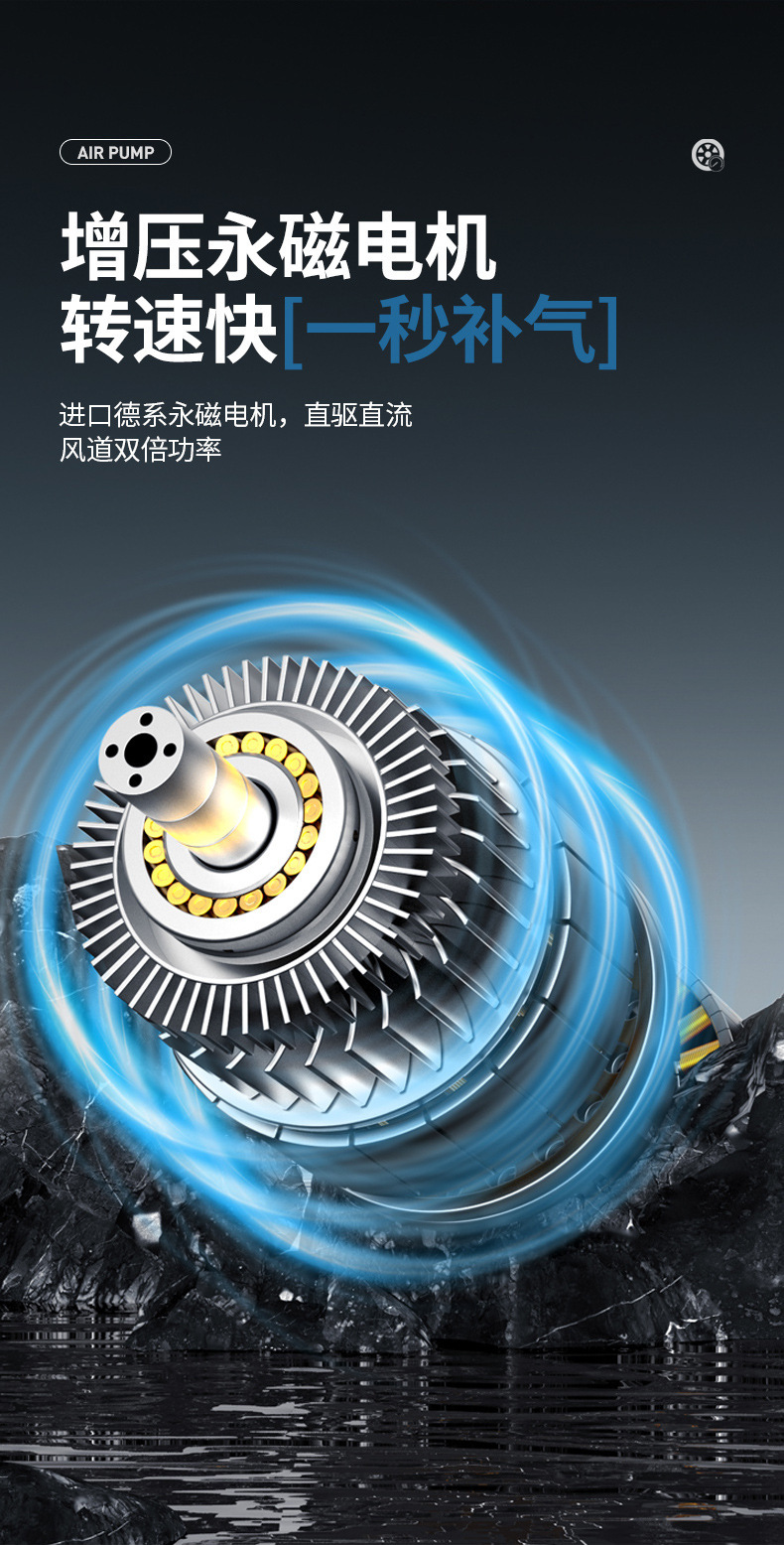 Car Air Pump Multi-Function Tire Basketball Bicycle Emergency Air Replenishment Smart Portable Wireless Digital Display Air Pump