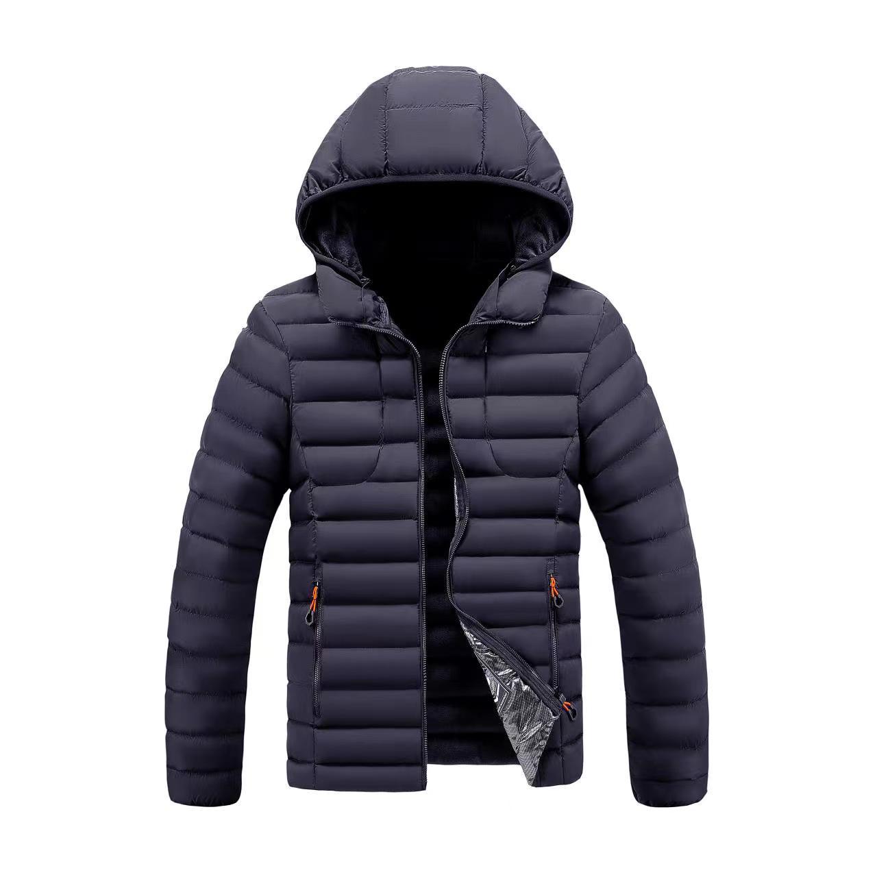 Abrigo acolchado de algodón transfronterizo abrigo de hombre invierno 2023 ropa de algodón color sólido engrosado forro polar Abrigo acolchado de algodón Comercio exterior Abrigo acolchado de algodón al por mayor