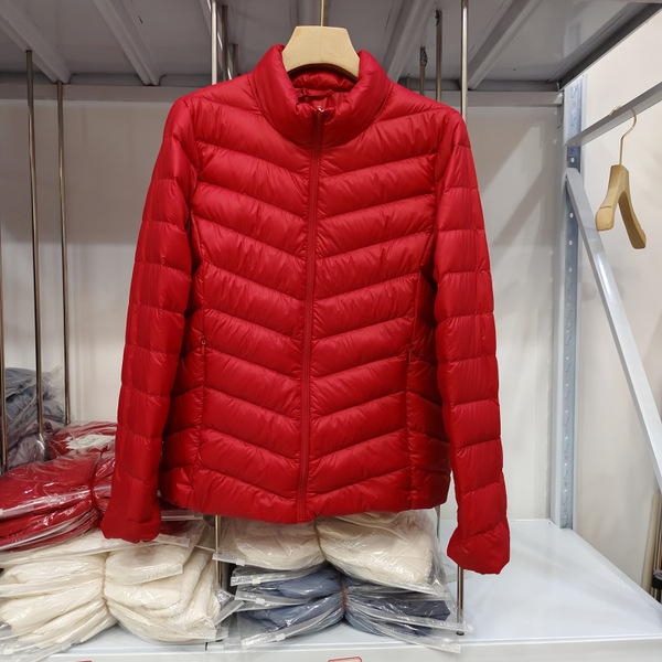 Demi-season fashionable velvet keep warm light and thin down jacket