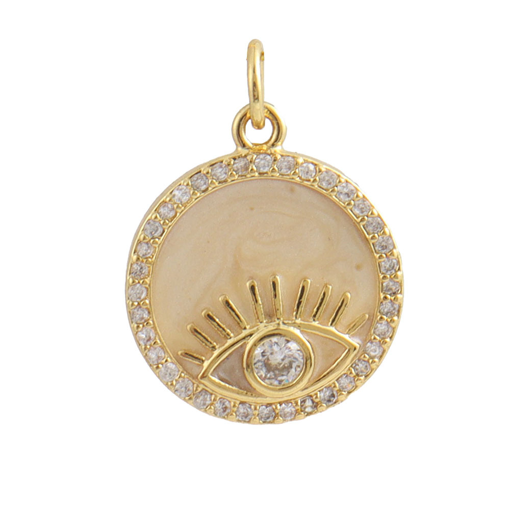 6g Weight Pendant Jewelry Making Type 12 * 18mm Jewelry Making Size Zircon Inlay Material DIY Jewelry Accessories Classification 1 Piece Quantity Copper Material Star, Heart Shape, Eye Pattern Plating, Inlay Design IG Style Style 1 Piece 12 * 18mm Copper Zircon Star Heart Shape Eye Pendant 28