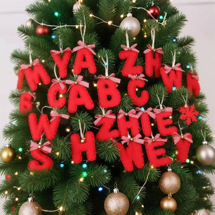2025 Cross-Border Christmas Decoration English Letters Christmas Tree Decoration Christmas DIY Holiday Party Decoration Gifts