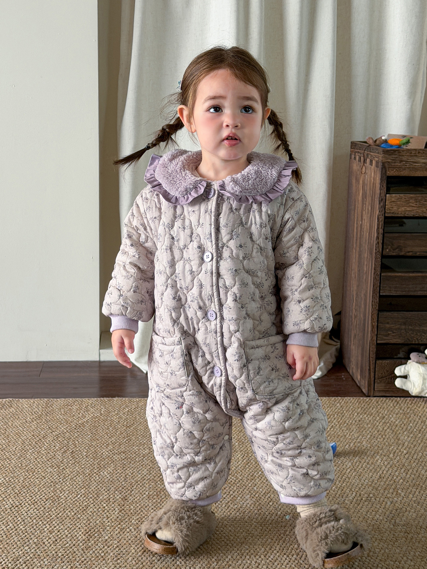 Sugar Pear ropa infantil ropa de invierno ropa de bebé 2025 algodón intercalado baby overcoat ropa de escalada ropa de salida ropa de pijama para niños
