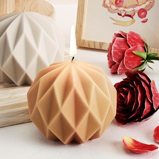 Three-Dimensional Geometric Column Candle Mold DIY Regular Stripesd Aromatherapy Plaster Mold Ins Home Decoration Ornaments Mold