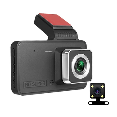 Cross-border driving recorder HD night vision dual lens hidden 4-inch car recorder reversing Image wholesale (Driving recorder) - 4-inch-hd-dual-lens