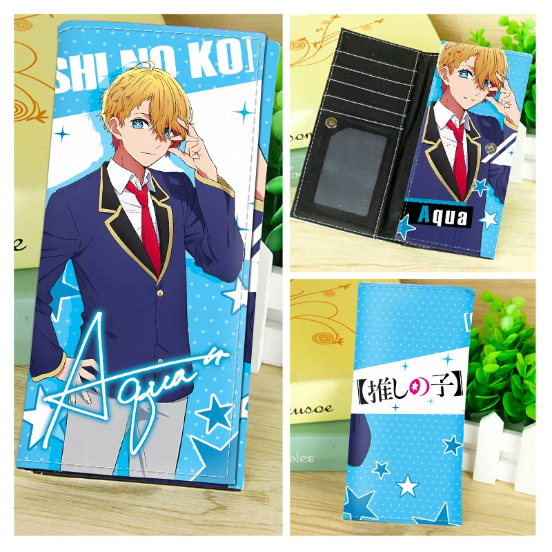 Длинный игровой кошелек с аниме, печатные дизайны персонажей, окно для ID и карманы для карт, 0.14 кг