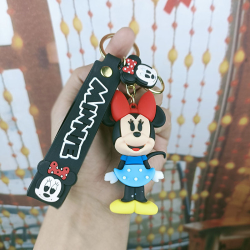 Donald Duckland Mickey Minnie Doll Keychain Pendant Couple School Bag Pendant Mickey Mouse Bag Accessories