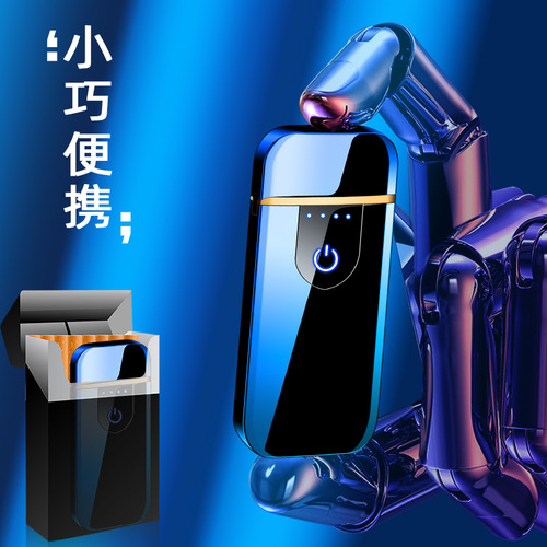 JL709 touch screen induction ultra-thin rechargeable cigarette lighter double-sided ignition USB rechargeable lighter cigarette lighter wholesale
