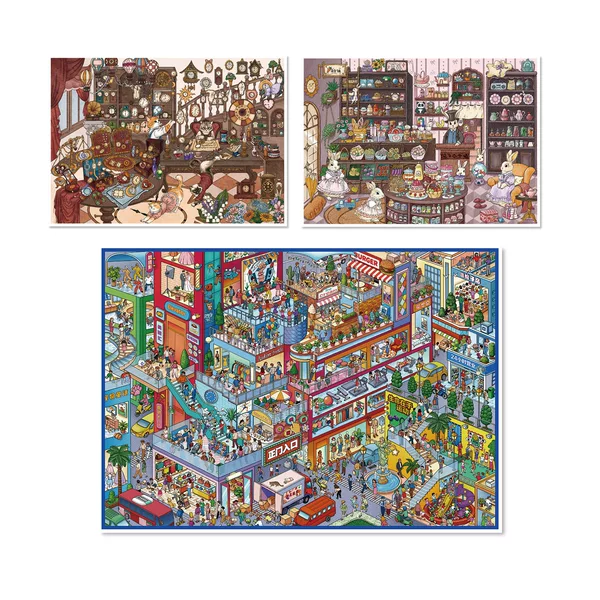 Senyou Extra Large 12.0 + Large 47.0 Series Landscape Stickers, 3D Miniature Scene, Handmade DIY Toy, Exclusive