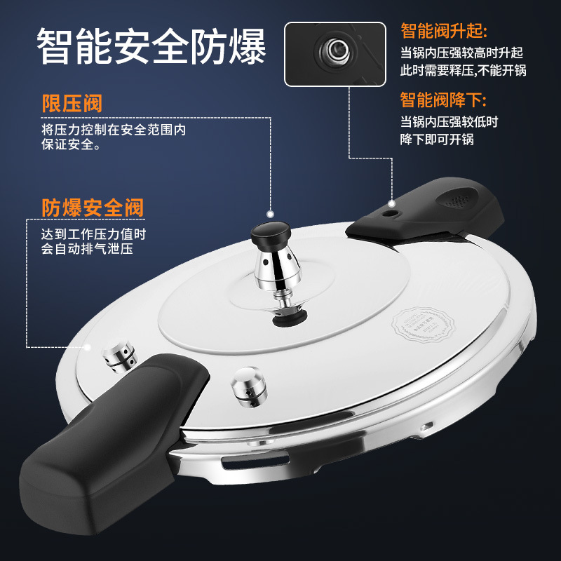 Mini olla a presión comercial olla de acero inoxidable Cocina de Inducción de gas olla de cabeza de pescado de ostra olla al aire libre pequeña olla de presión corta