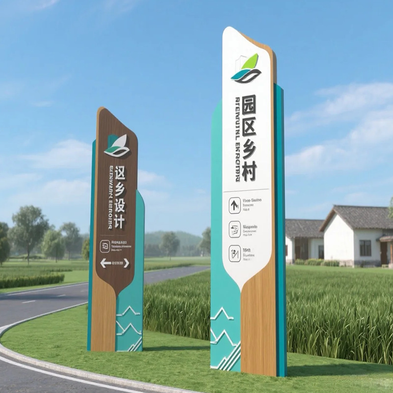公园文化展示区导视系统标识牌景区导向精神堡垒商场不锈钢广告牌
