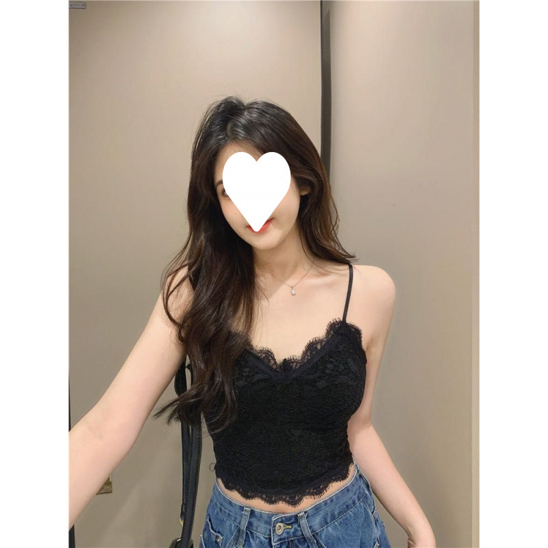 Sexy encaje corto con una almohadilla de pecho confortable y delgada, la espalda delgada
