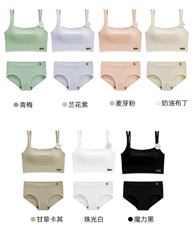 Shengzhan Mulberry Silk Seamless Fixed Cup Camisole Bra Set with Beautiful Back Design, Wearable as Inner or Outer Layer, Anti-Sagging Vest