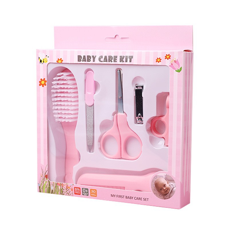 Cortadora de uñas para bebés, cortadora de uñas para bebés, enfermería de seguridad para recién nacidos, cortadora de uñas de prevención de pellizco, conjunto de seis piezas