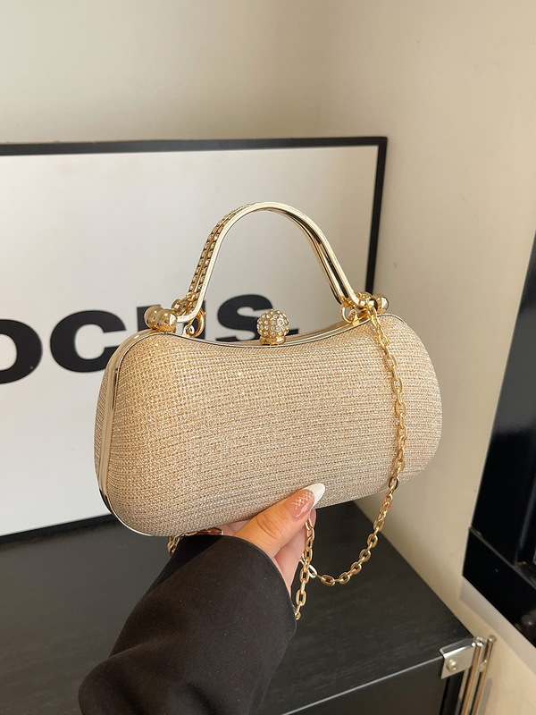Handbag Women's 2025 New Fashion Evening Bag Elegant Socialite Chanel Style Bag High-grade Chain Shoulder Bag