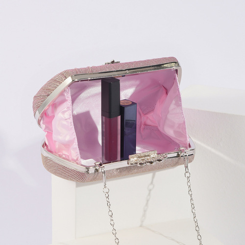 European and American fashion handheld dinner bag pleated wedding party shoulder bag diamond diamond flower retro ladies clutch bag
