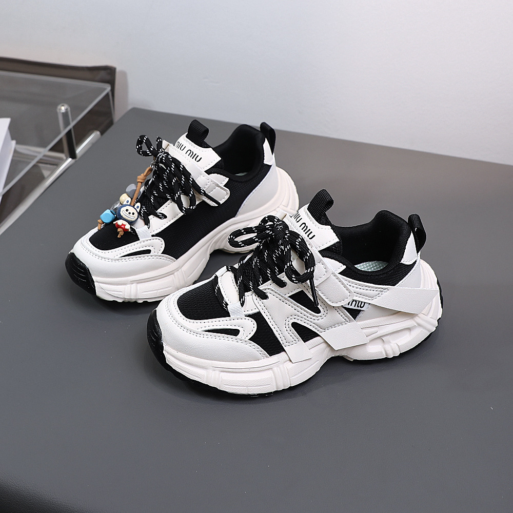 New Products in Stock Children's Shoes Wholesale 32-37 Sizes Light-Soled Large Children's Sports Shoes Casual Student Casual Shoes 5244