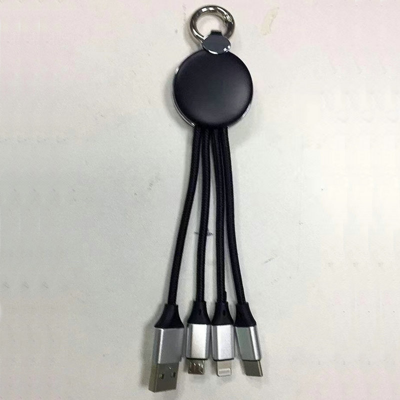 充電ケーブル スリーインワン高速充電ケーブル タイプ C 高速充電フラットフルーツデータケーブル発光ロゴ Android ケーブル携帯電話 120W|undefined