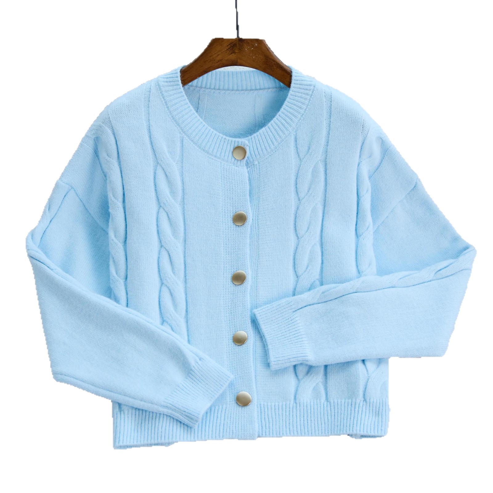 2025 comercio exterior transfronterizo otoño nuevo cuello redondo retorcido retro tridimensional retorcido textura jersey de punto suéter mujer