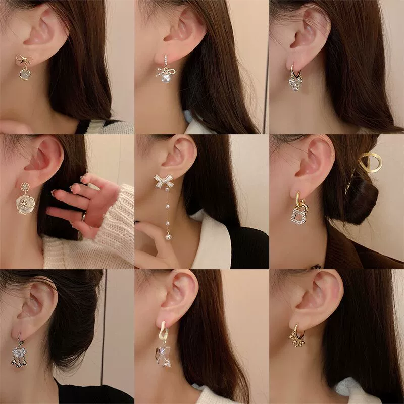 Серебряные серьги-капли с жемчужиной (Hanfou), серебряная нить S925, ретро-корейский стиль Light-Luxury
