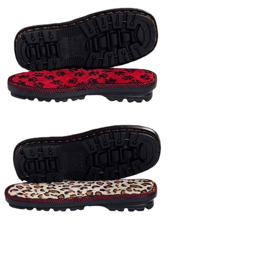 Wholesale rubber soles anti-slip and wear-resistant blown oxford soles velvet surface handmade woven cotton hook soles
