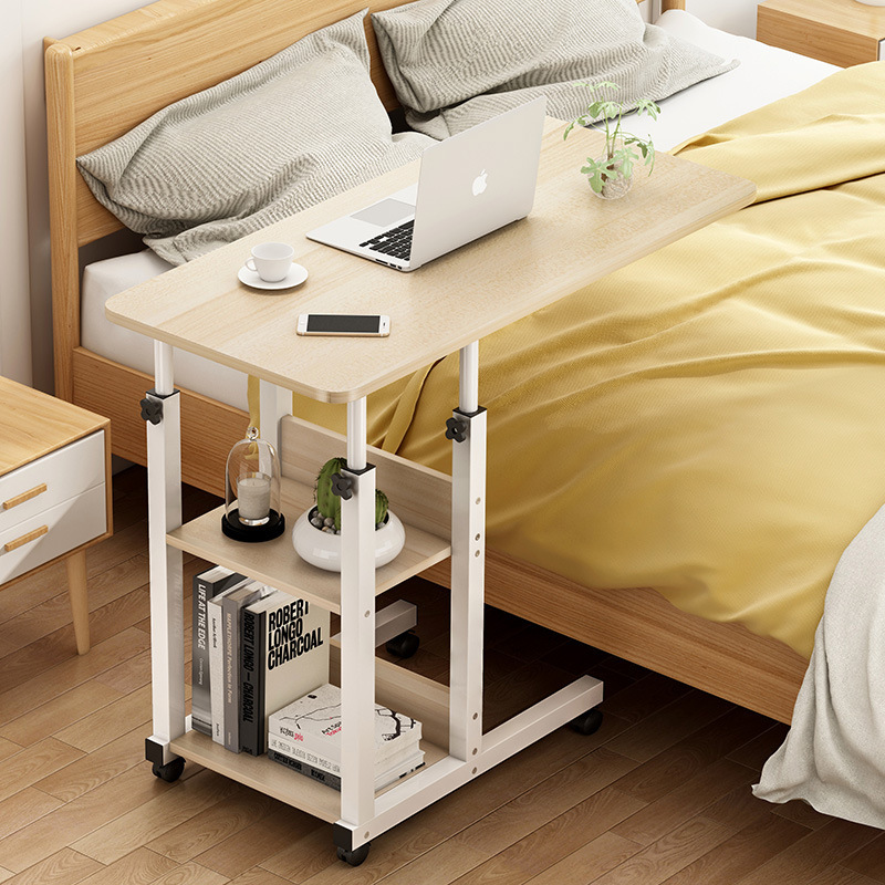 Home simple student bed bedroom small table movable bedside table…