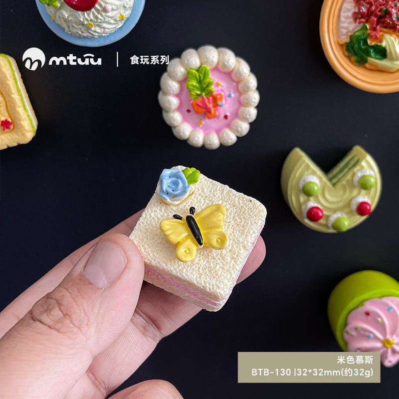 卡通食玩磁吸冰箱贴仿真肠粉慕斯蛋糕磁性个性摆件居家装饰留言贴|undefined