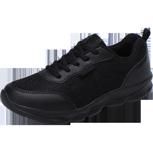 Black Non-slip Women's Shoes, Non-slip Lightweight Running Sports Shoes, Breathable Casual Travel Shoes, Comfortable for Work