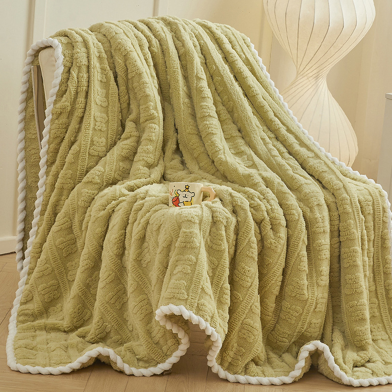 Mantras de cuatro estaciones mantas de cubierta universal quilted coral sola cama de oficina dormitorio sofá leche de lana siesta manta nueva